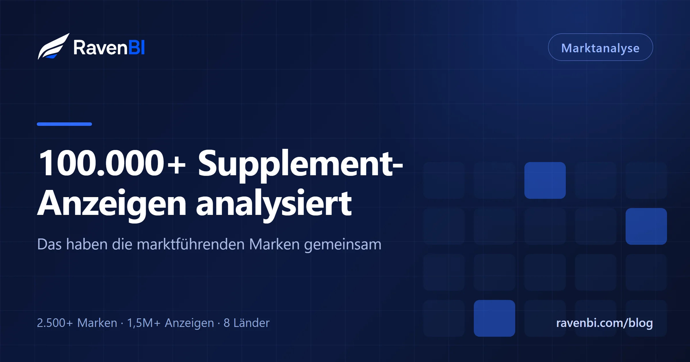 Wir haben über 100.000 Supplement-Anzeigen analysiert. Das haben die marktführenden Marken gemeinsam.